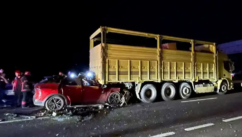 Kamyona Çarpan Araçta Yaşanan Kaza Sonrasında Sürücü Hayatını Kaybetti